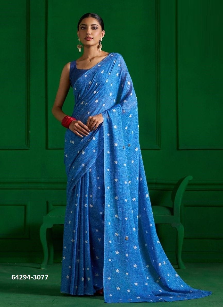 VISCOSE MUL MUL PRINT - Catalog # 64294 (Set of 12 Sarees) VISCOSE MUL MUL PRINT - Catalog # 64294 (Set of 12 Sarees)