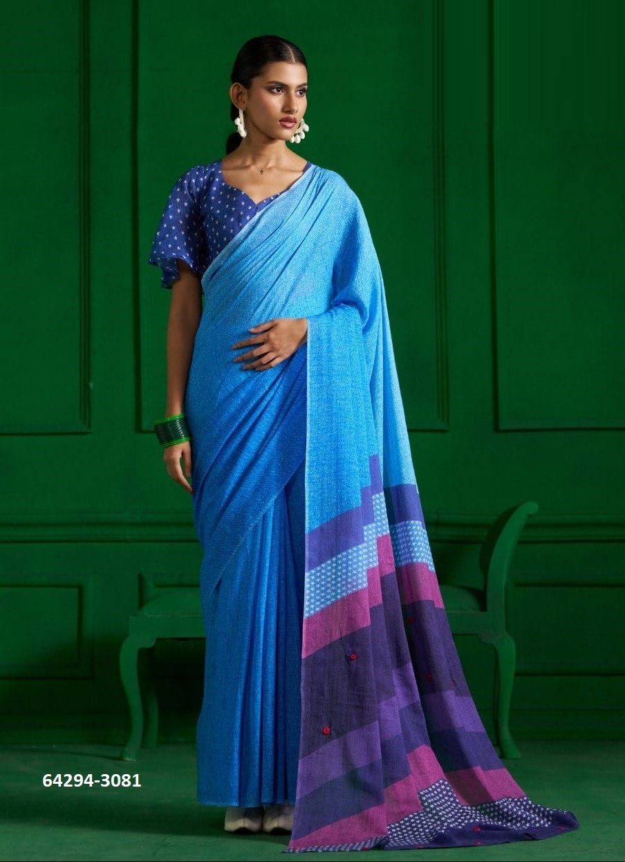 VISCOSE MUL MUL PRINT - Catalog # 64294 (Set of 12 Sarees) VISCOSE MUL MUL PRINT - Catalog # 64294 (Set of 12 Sarees)