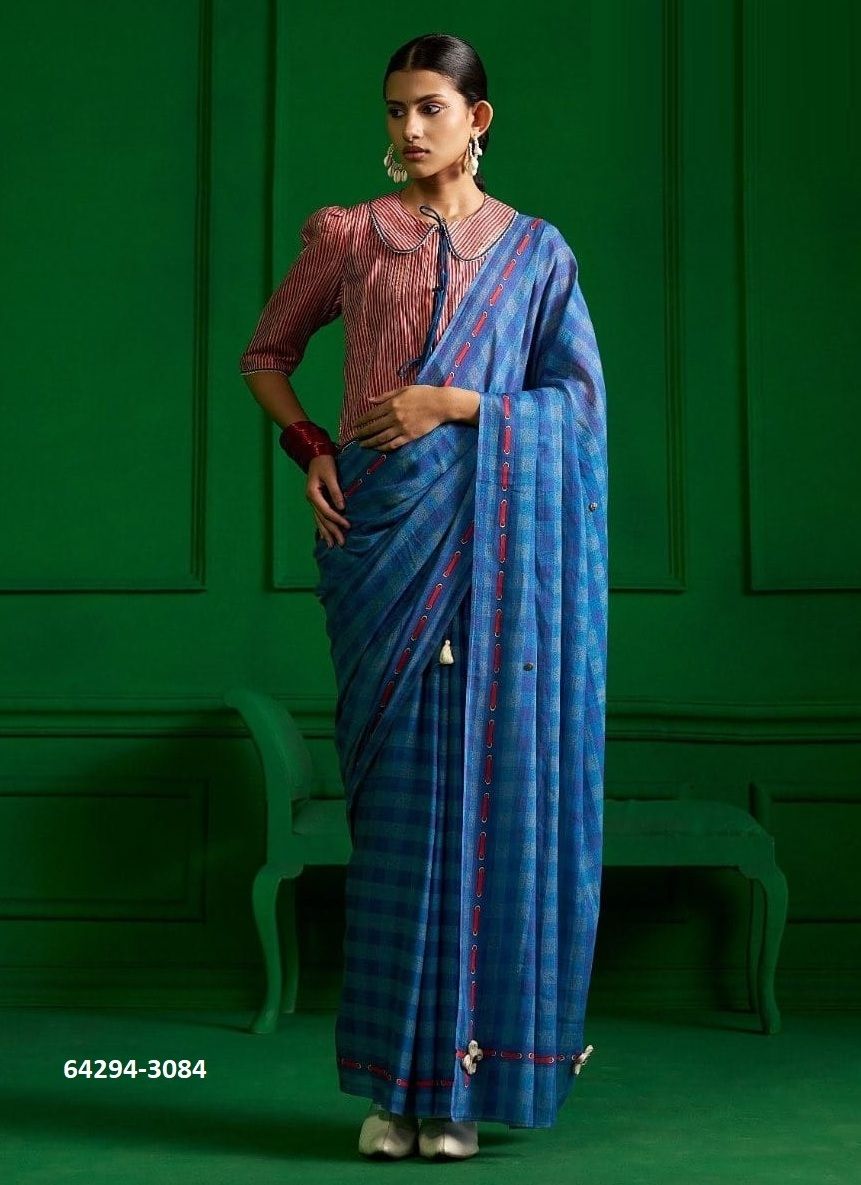 VISCOSE MUL MUL PRINT - Catalog # 64294 (Set of 12 Sarees) VISCOSE MUL MUL PRINT - Catalog # 64294 (Set of 12 Sarees)