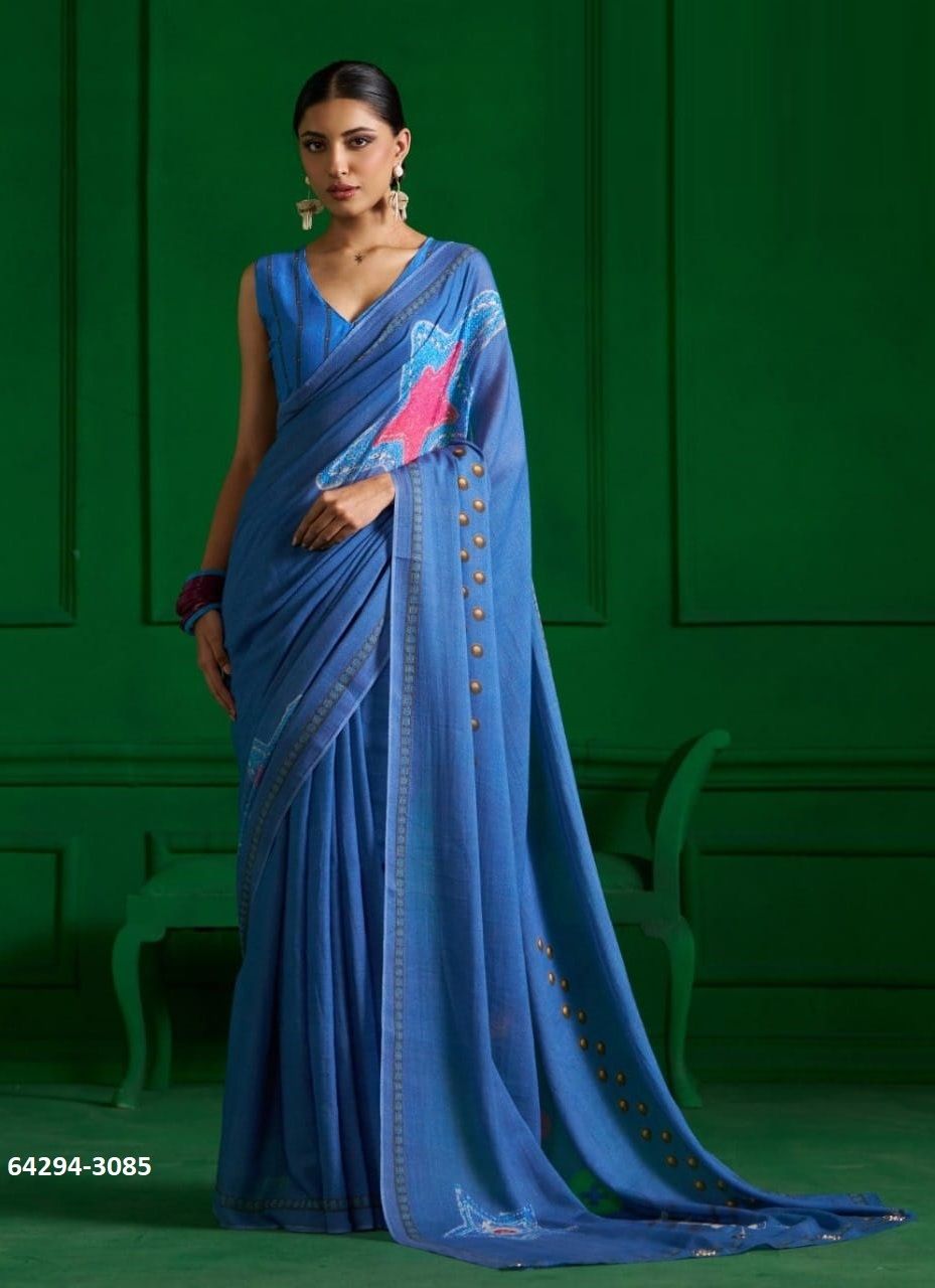 VISCOSE MUL MUL PRINT - Catalog # 64294 (Set of 12 Sarees) VISCOSE MUL MUL PRINT - Catalog # 64294 (Set of 12 Sarees)