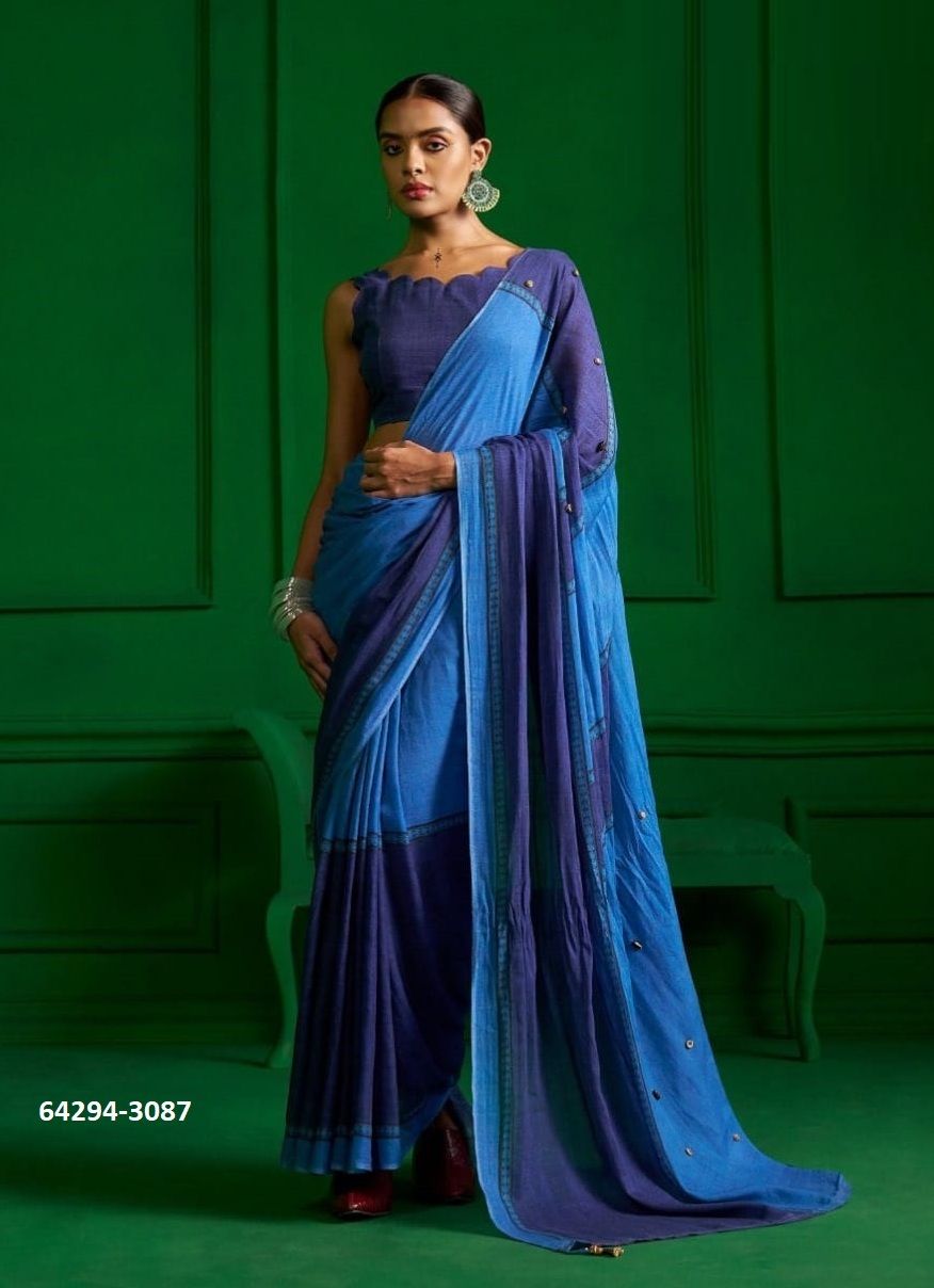 VISCOSE MUL MUL PRINT - Catalog # 64294 (Set of 12 Sarees) VISCOSE MUL MUL PRINT - Catalog # 64294 (Set of 12 Sarees)