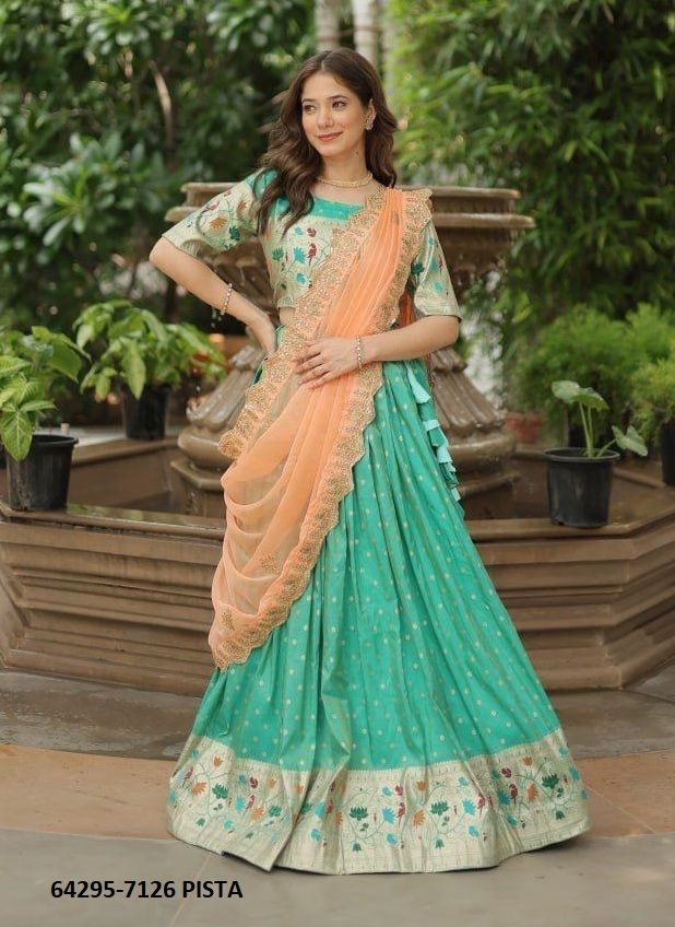 SERIES 7126 - Catalog # 64295 (Set of 2 Semi-Stitched Lehengas) SERIES 7126 - Catalog # 64295 (Set of 2 Semi-Stitched Lehengas)