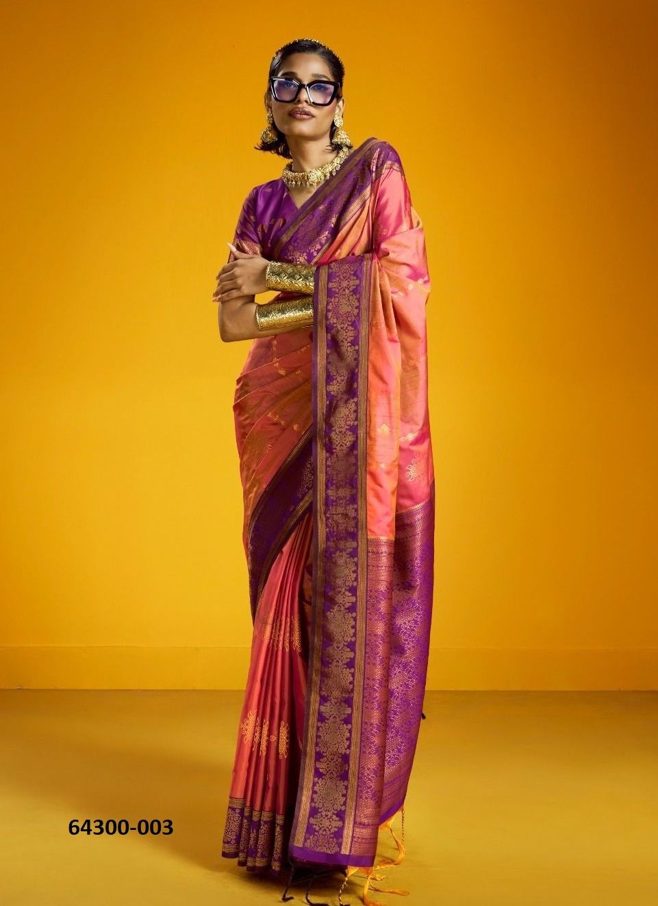 KILKAARI - Catalog # 64300 (Set of 6 Sarees) KILKAARI - Catalog # 64300 (Set of 6 Sarees)