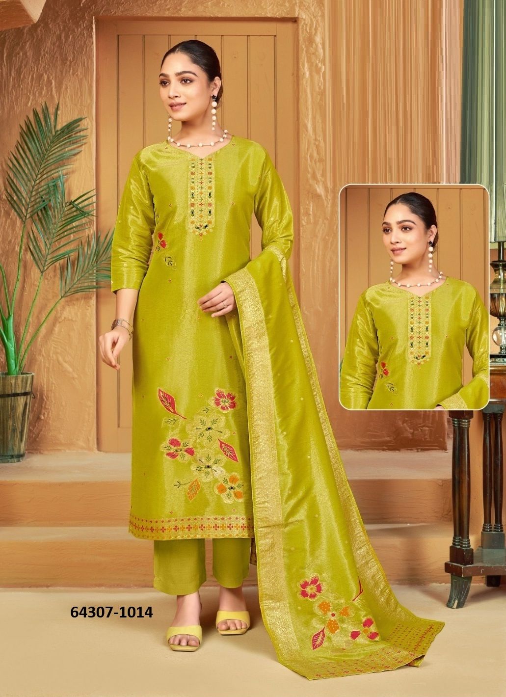 NARGIS - Catalog # 64307 (Set of 4 SIZE-SETS [Readymade Salwar Suits])