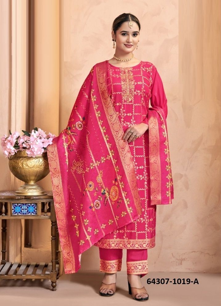 NARGIS - Catalog # 64307 (Set of 4 SIZE-SETS [Readymade Salwar Suits])