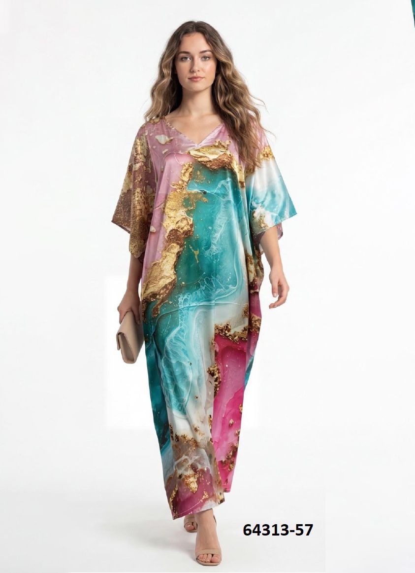 SATIN BREEZE 8 - Catalog # 64313 (Set of 8 Kaftans / Ponchos) SATIN BREEZE 8 - Catalog # 64313 (Set of 8 Kaftans / Ponchos)