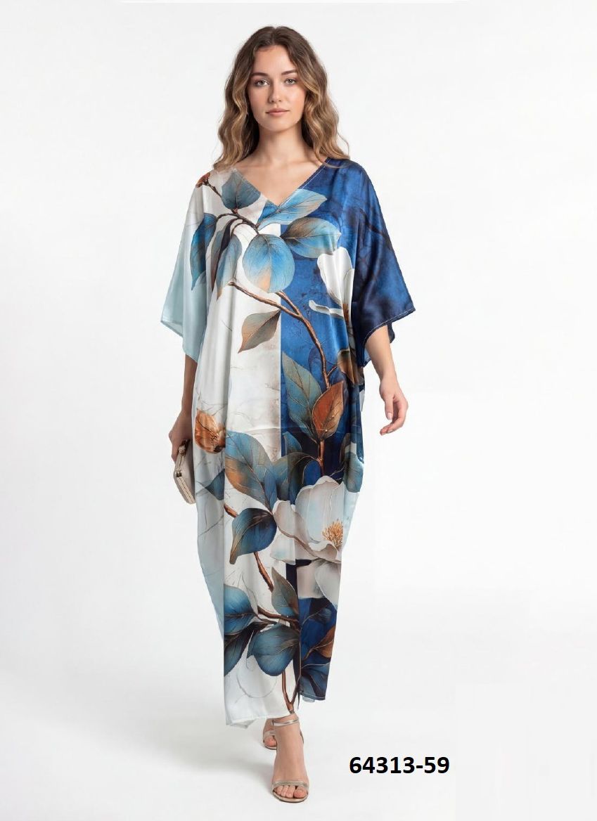 SATIN BREEZE 8 - Catalog # 64313 (Set of 8 Kaftans / Ponchos) SATIN BREEZE 8 - Catalog # 64313 (Set of 8 Kaftans / Ponchos)