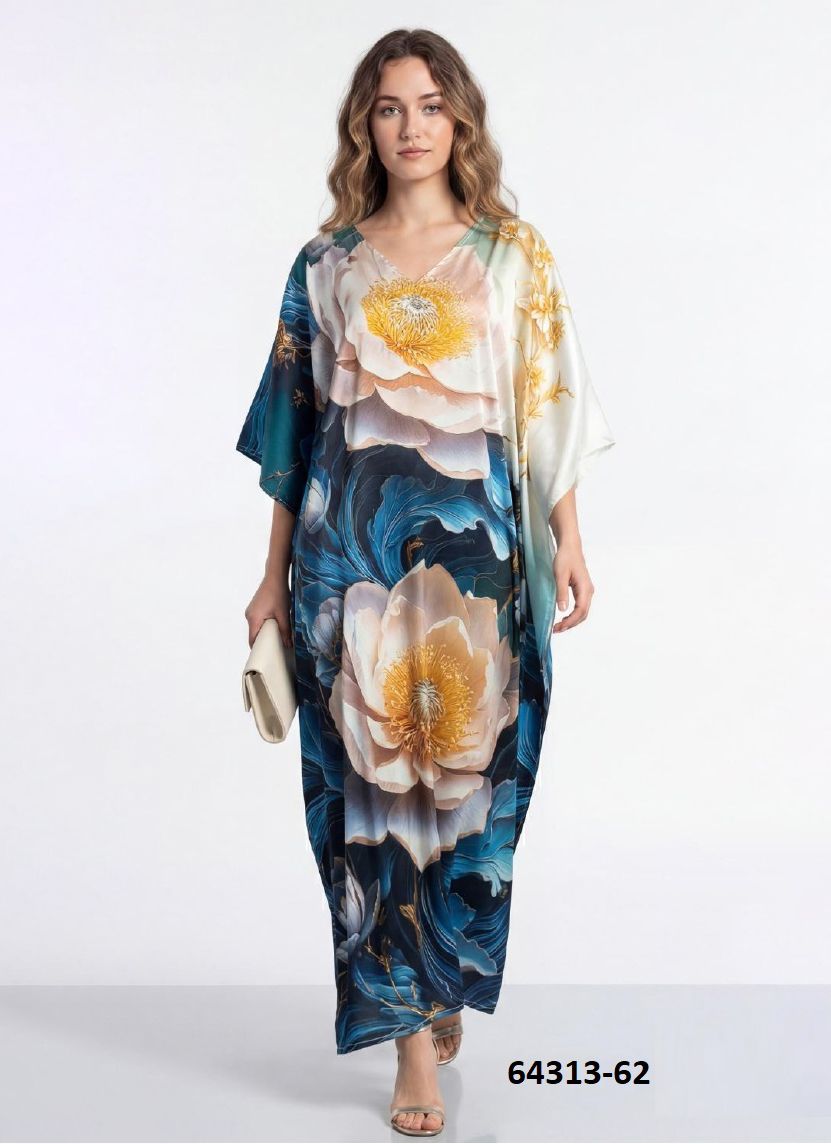 SATIN BREEZE 8 - Catalog # 64313 (Set of 8 Kaftans / Ponchos) SATIN BREEZE 8 - Catalog # 64313 (Set of 8 Kaftans / Ponchos)