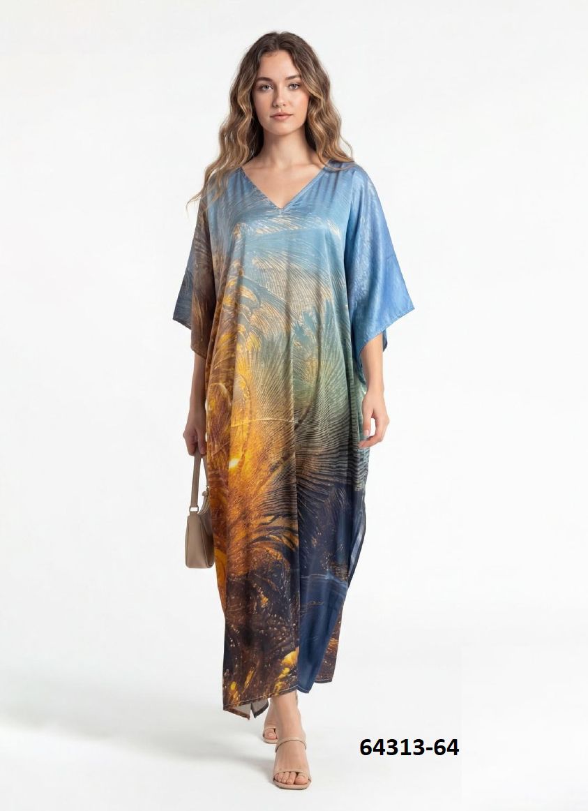 SATIN BREEZE 8 - Catalog # 64313 (Set of 8 Kaftans / Ponchos) SATIN BREEZE 8 - Catalog # 64313 (Set of 8 Kaftans / Ponchos)