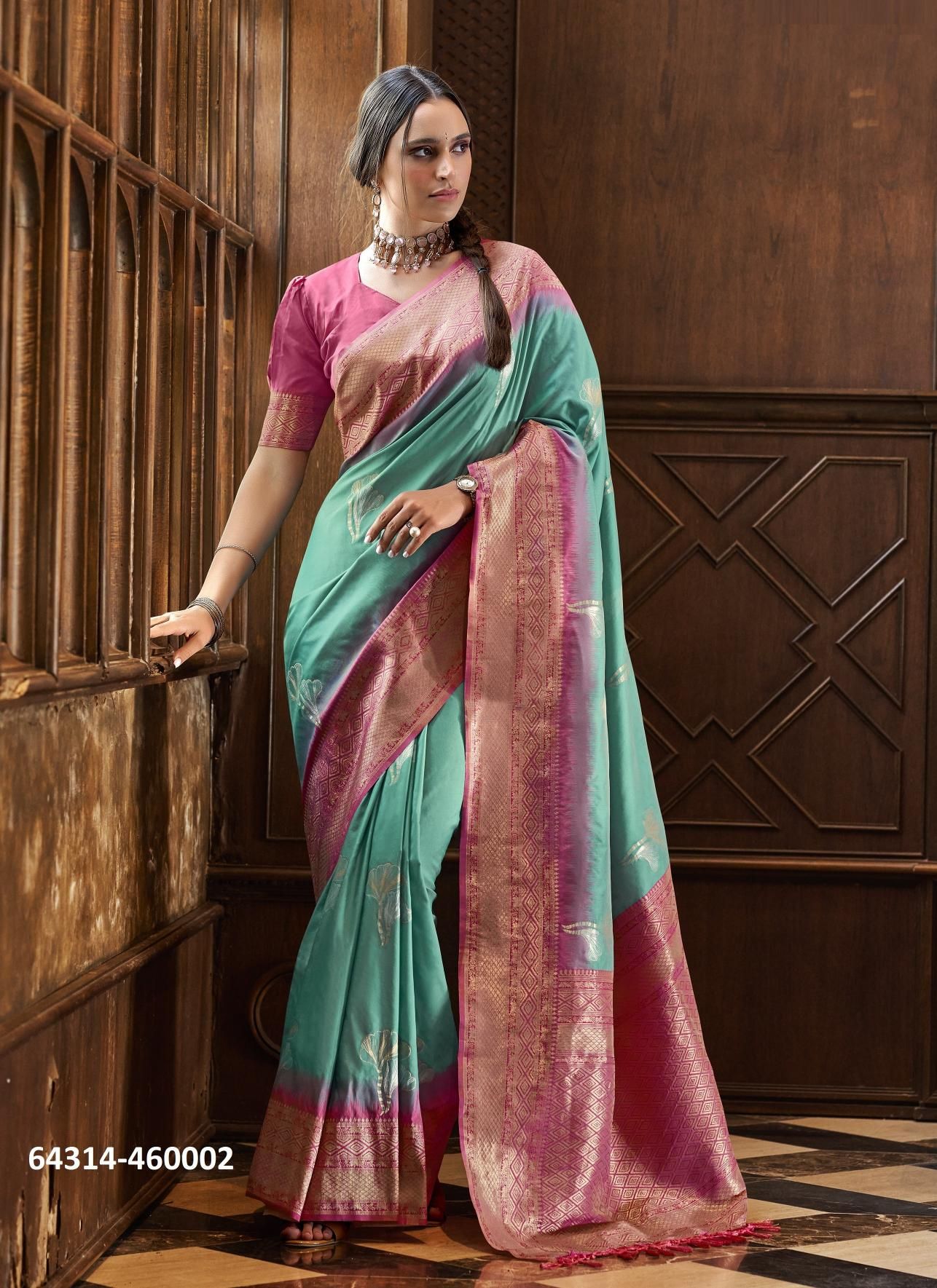 ROSEBERRY SILK - Catalog # 64314 (Set of 6 Sarees)