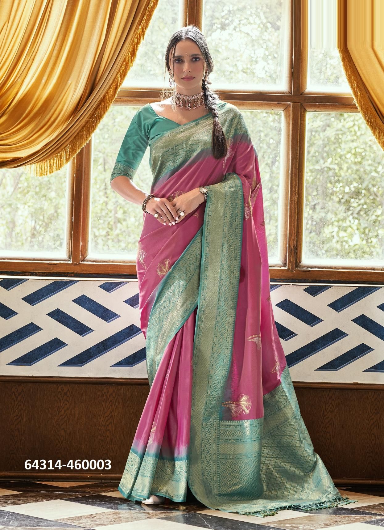 ROSEBERRY SILK - Catalog # 64314 (Set of 6 Sarees)