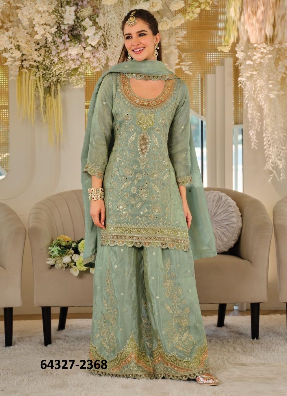 ANOKHI COLORS - Catalog # 64327 (Set of 3 Readymade Salwar Suits)