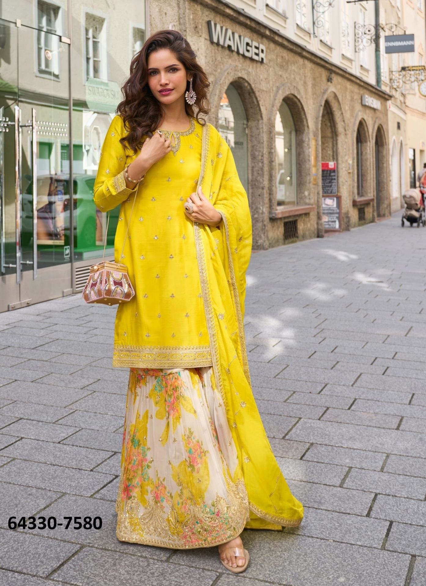 RASHMIKA - Catalog # 64330 (Set of 3 Readymade Salwar Suits) RASHMIKA - Catalog # 64330 (Set of 3 Readymade Salwar Suits)