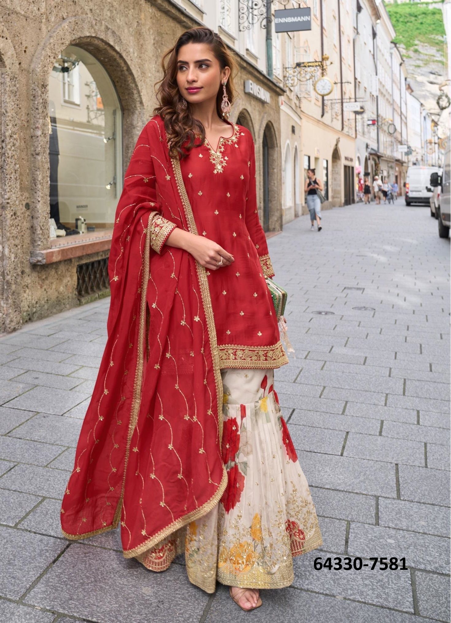 RASHMIKA - Catalog # 64330 (Set of 3 Readymade Salwar Suits) RASHMIKA - Catalog # 64330 (Set of 3 Readymade Salwar Suits)