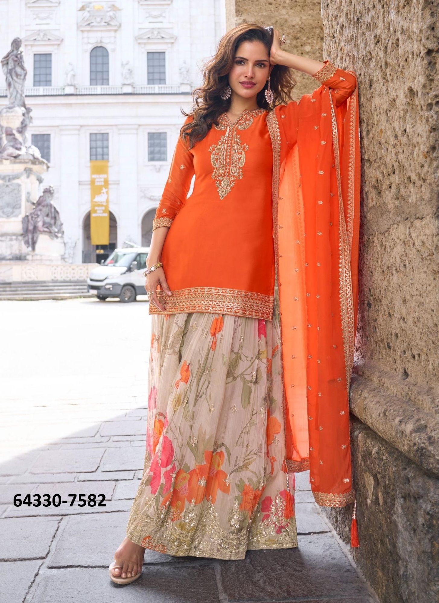RASHMIKA - Catalog # 64330 (Set of 3 Readymade Salwar Suits) RASHMIKA - Catalog # 64330 (Set of 3 Readymade Salwar Suits)