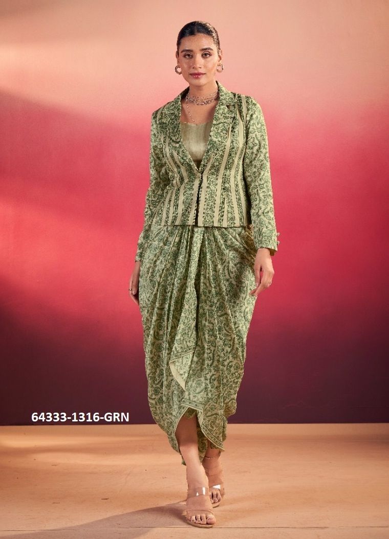 BOHO SANSKRITI - Catalog # 64333 (Set of 4 Indo-Western Outfits) BOHO SANSKRITI - Catalog # 64333 (Set of 4 Indo-Western Outfits)