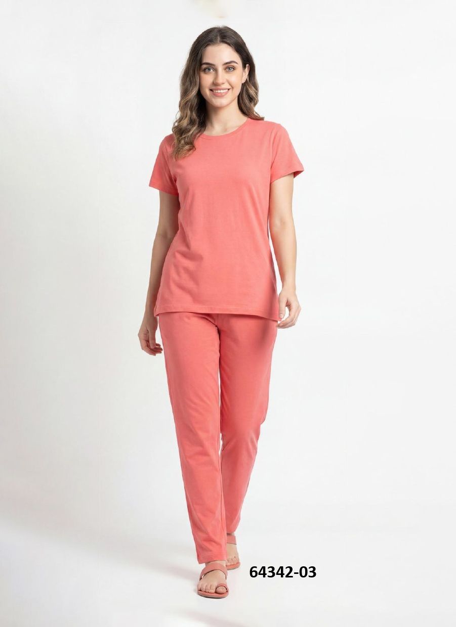 COTTON STRECHABLE CO-ORD SET - Catalog # 64342 (Set of 4 Tops With Bottoms) COTTON STRECHABLE CO-ORD SET - Catalog # 64342 (Set of 4 Tops With Bottoms)