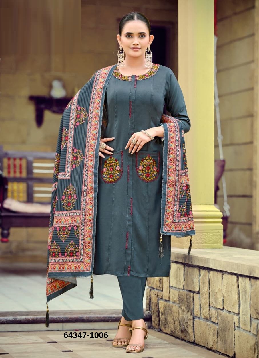PARI - Catalog # 64347 (Set of 6 Readymade Salwar Suits) PARI - Catalog # 64347 (Set of 6 Readymade Salwar Suits)