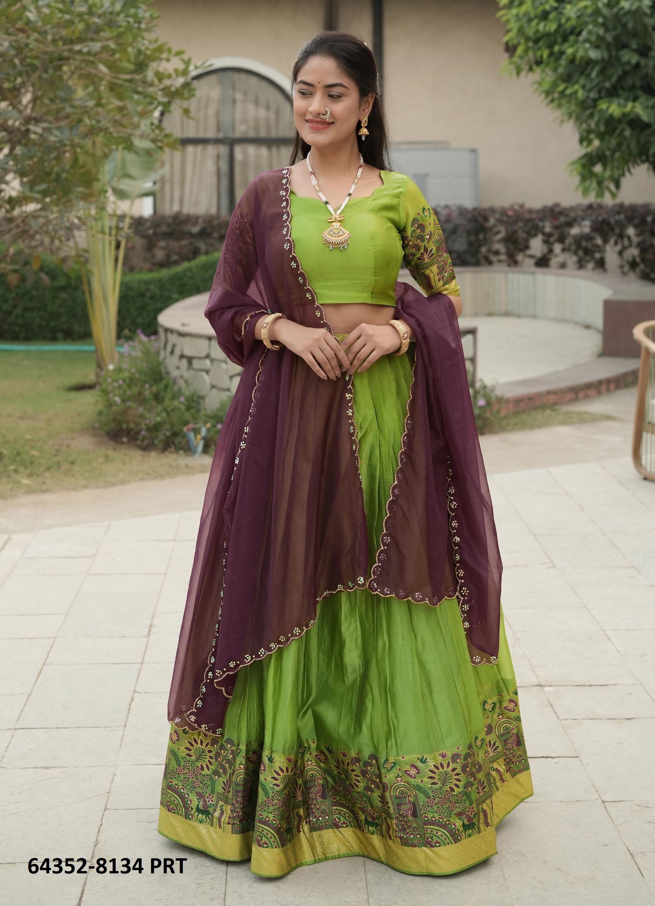 SERIES 8134 - Catalog # 64352 (Set of 4 Semi-Stitched Lehengas) SERIES 8134 - Catalog # 64352 (Set of 4 Semi-Stitched Lehengas)