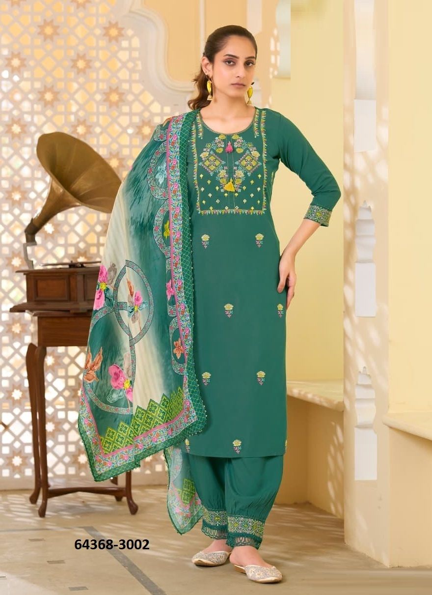 SHANAYA 3 - Catalog # 64368 (Set of 6 Readymade Salwar Suits)