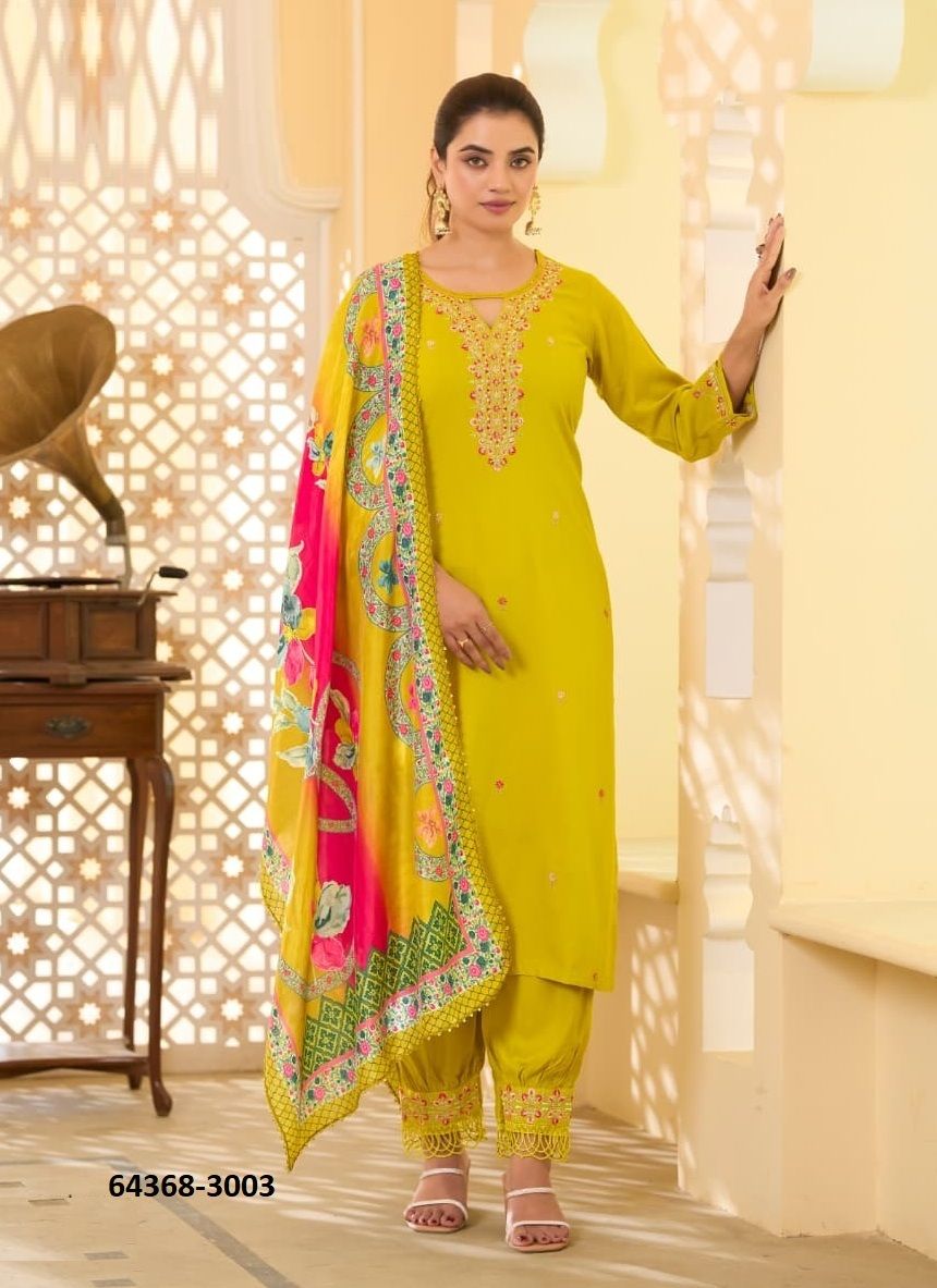 SHANAYA 3 - Catalog # 64368 (Set of 6 Readymade Salwar Suits)