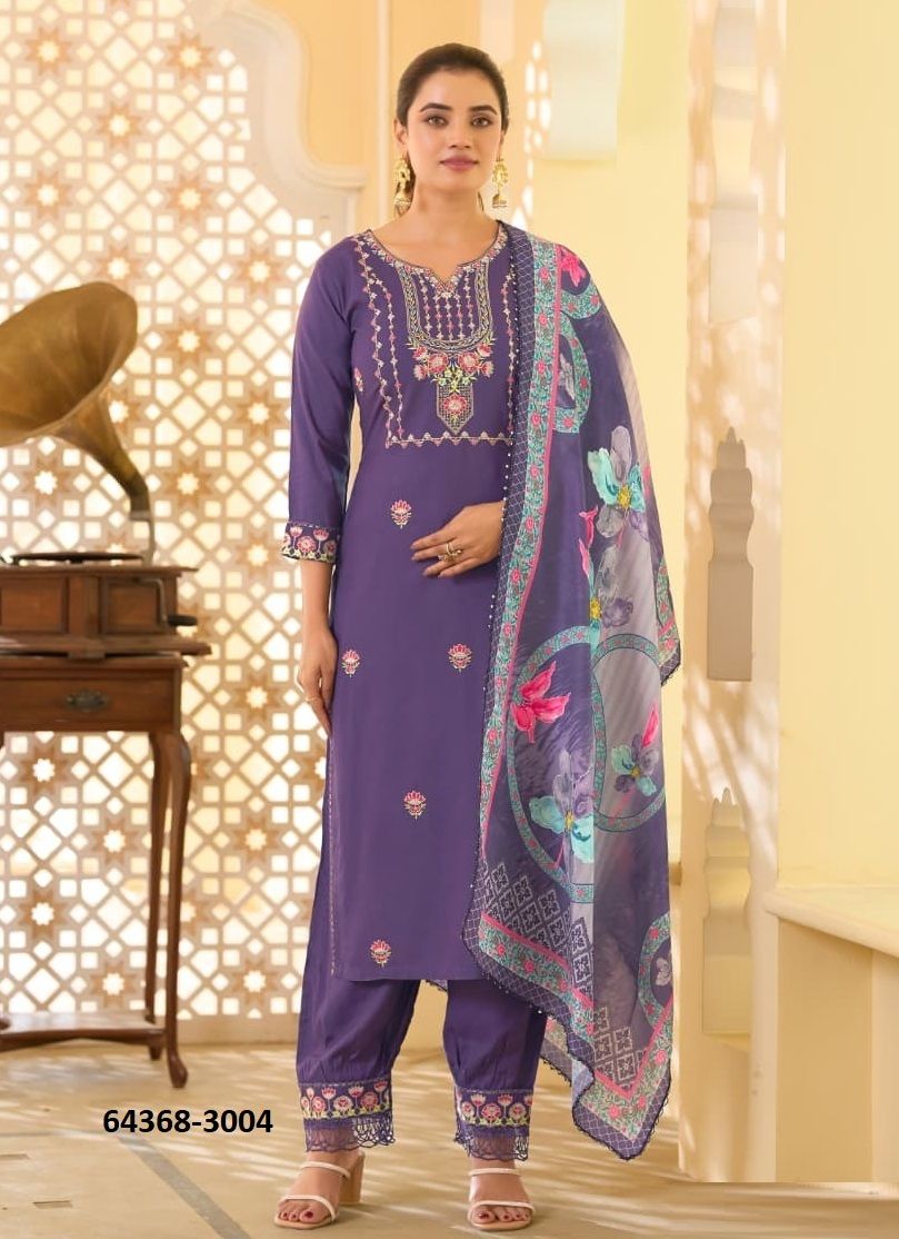 SHANAYA 3 - Catalog # 64368 (Set of 6 Readymade Salwar Suits)