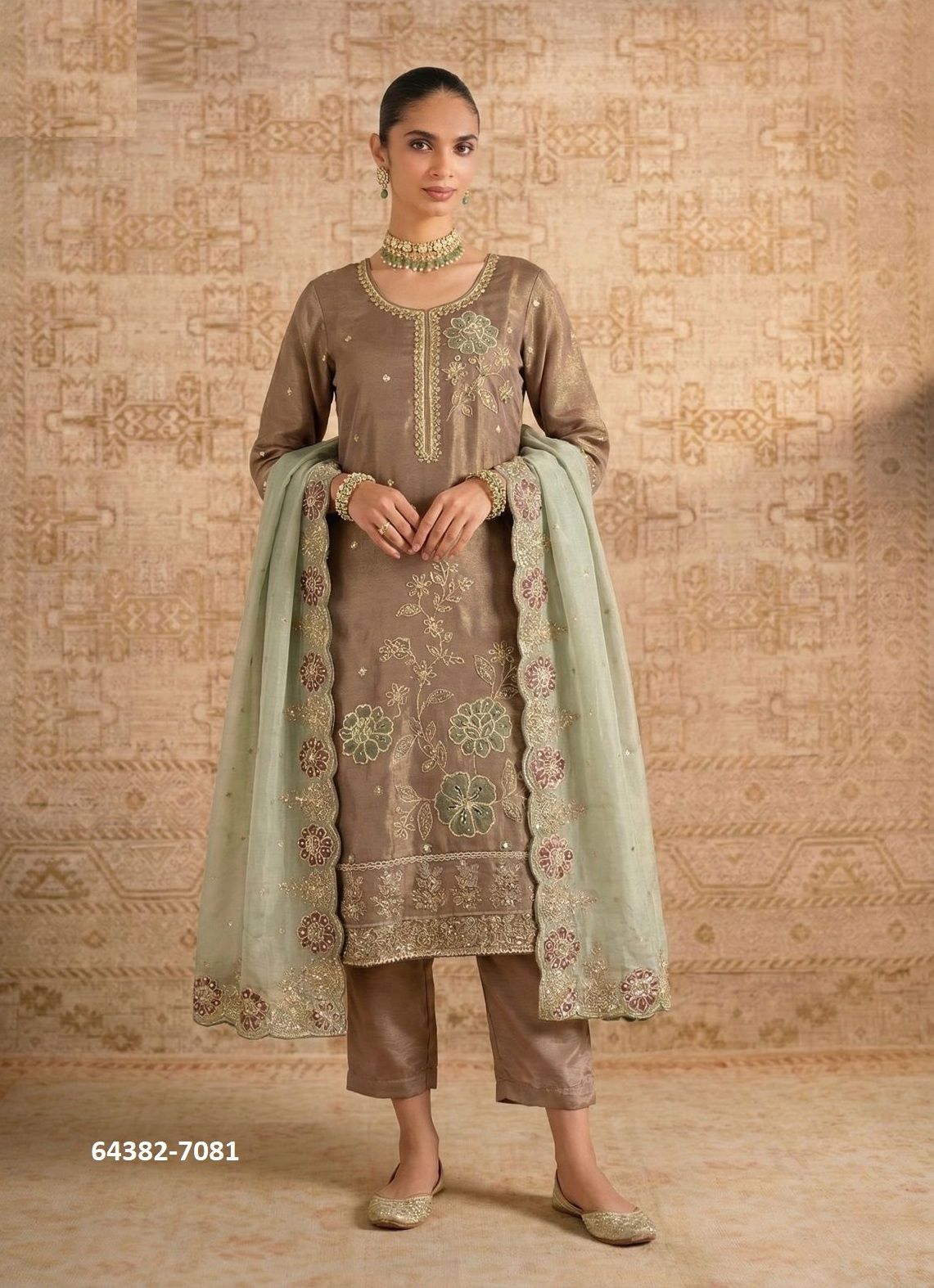 SERIES 7081 - Catalog # 64382 (Set of 4 Readymade Salwar Suits) SERIES 7081 - Catalog # 64382 (Set of 4 Readymade Salwar Suits)