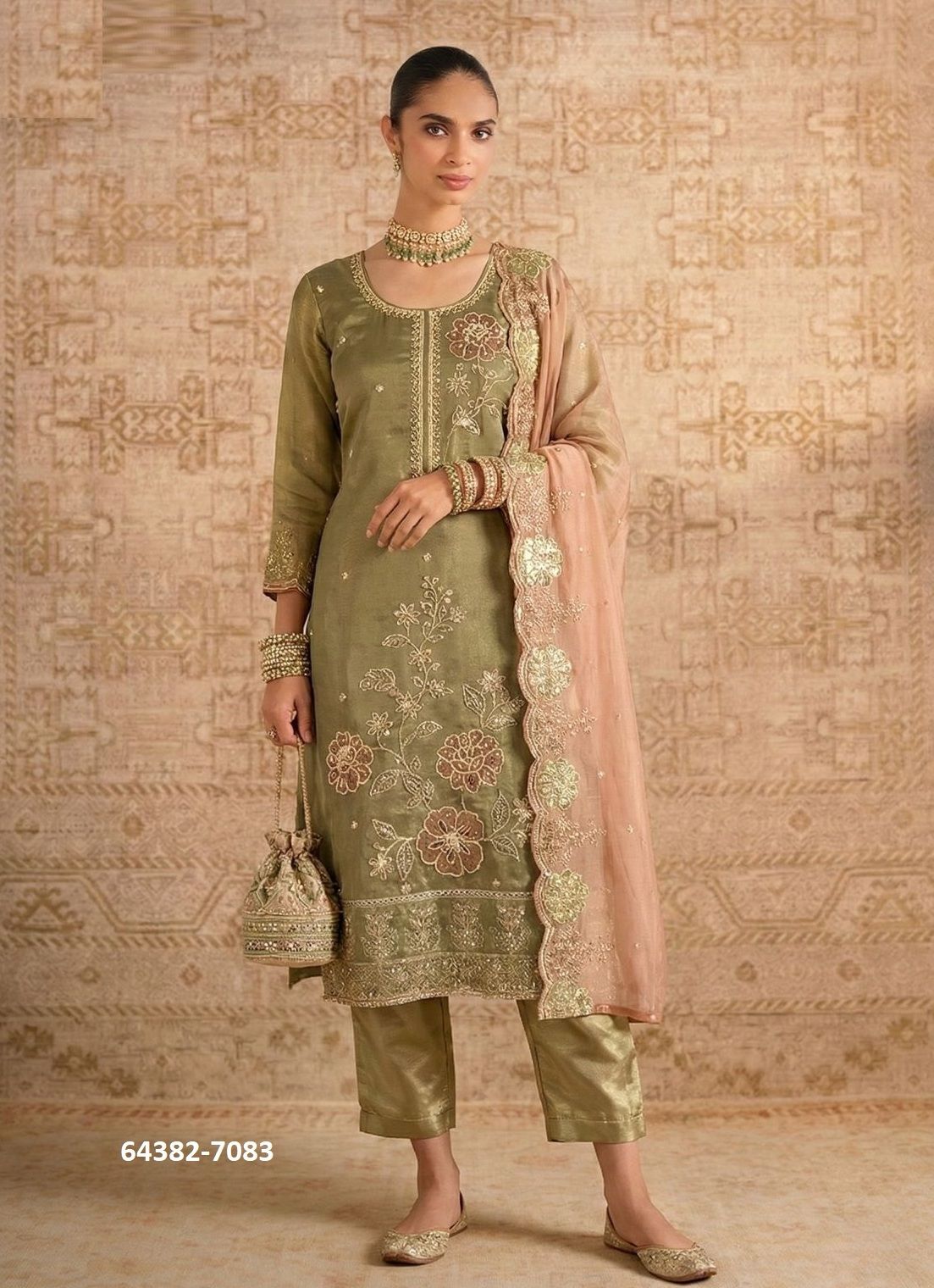 SERIES 7081 - Catalog # 64382 (Set of 4 Readymade Salwar Suits) SERIES 7081 - Catalog # 64382 (Set of 4 Readymade Salwar Suits)