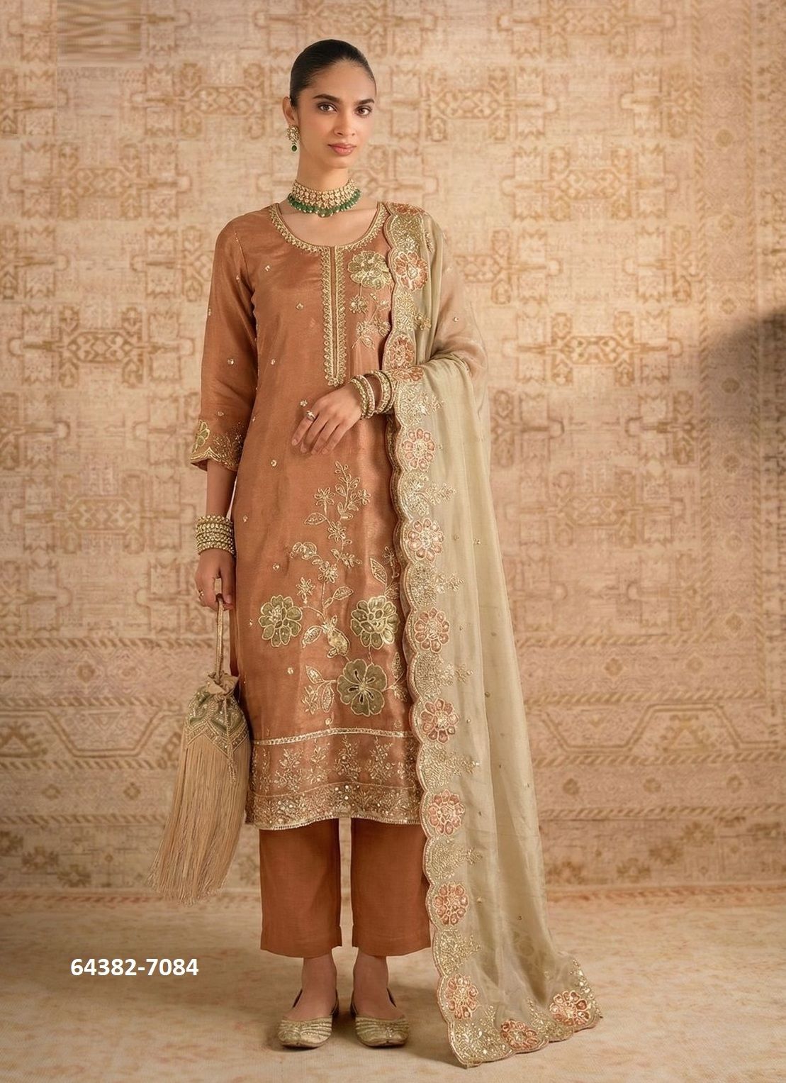 SERIES 7081 - Catalog # 64382 (Set of 4 Readymade Salwar Suits) SERIES 7081 - Catalog # 64382 (Set of 4 Readymade Salwar Suits)