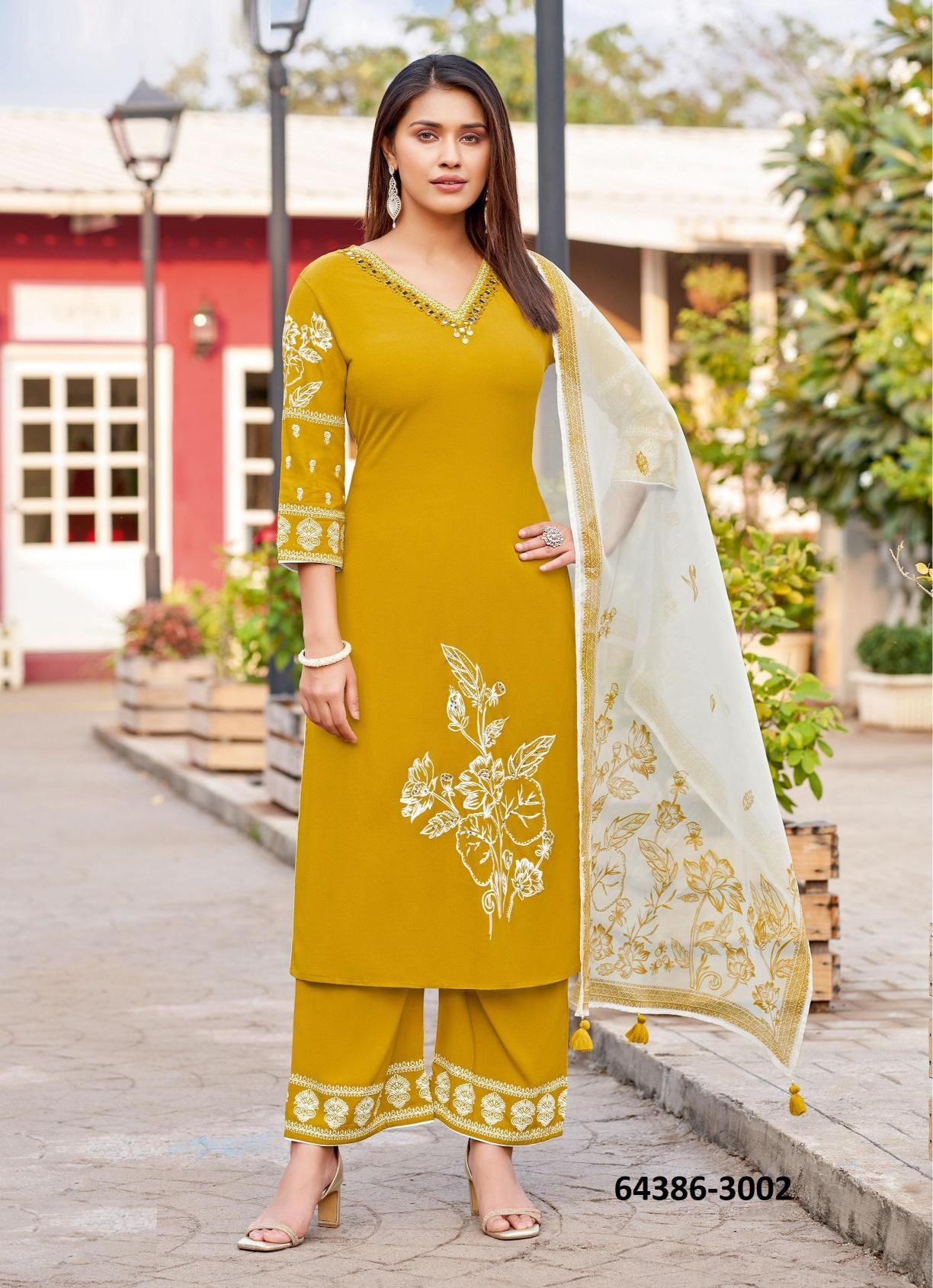 KAMYAA - Catalog # 64386 (Set of 6 Readymade Salwar Suits)