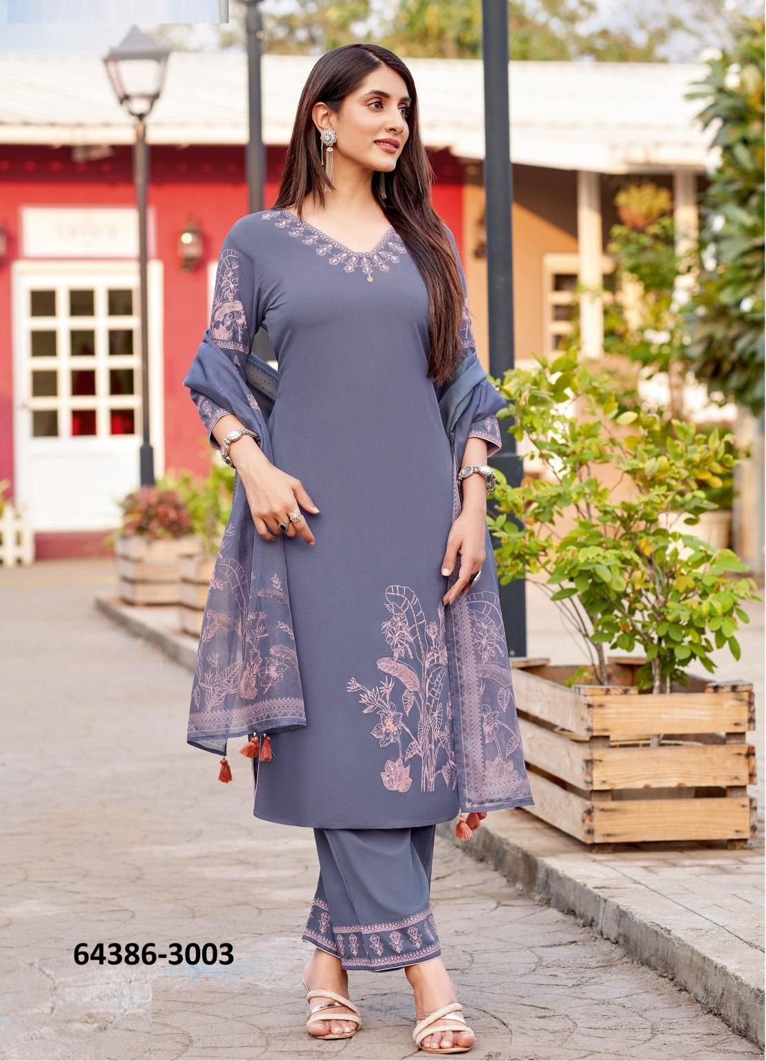 KAMYAA - Catalog # 64386 (Set of 6 Readymade Salwar Suits)