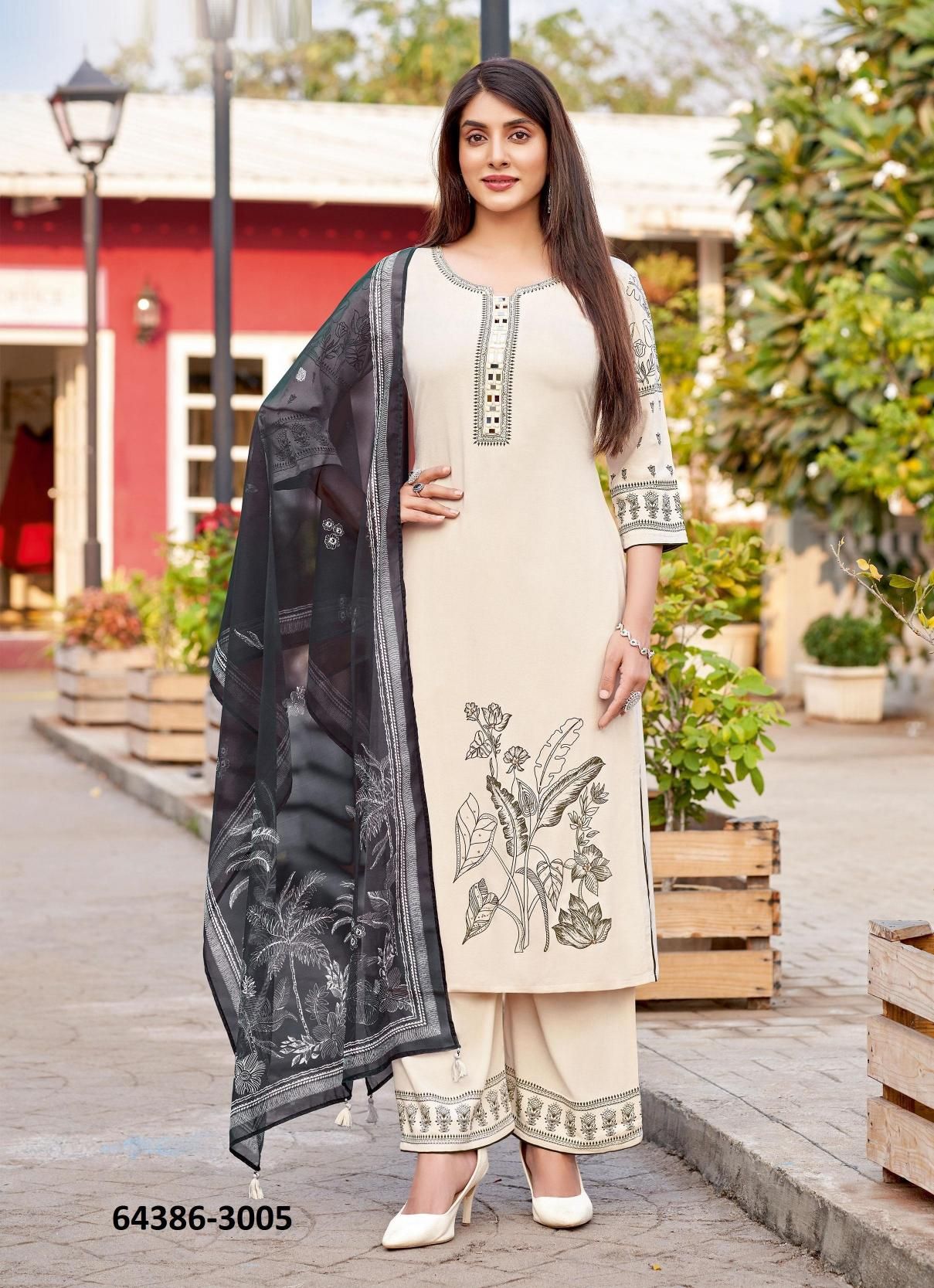 KAMYAA - Catalog # 64386 (Set of 6 Readymade Salwar Suits)