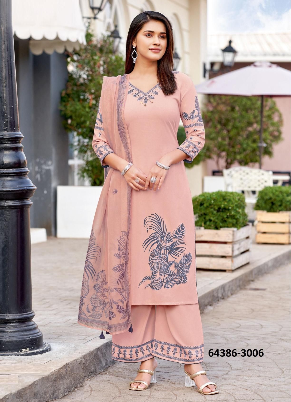 KAMYAA - Catalog # 64386 (Set of 6 Readymade Salwar Suits)