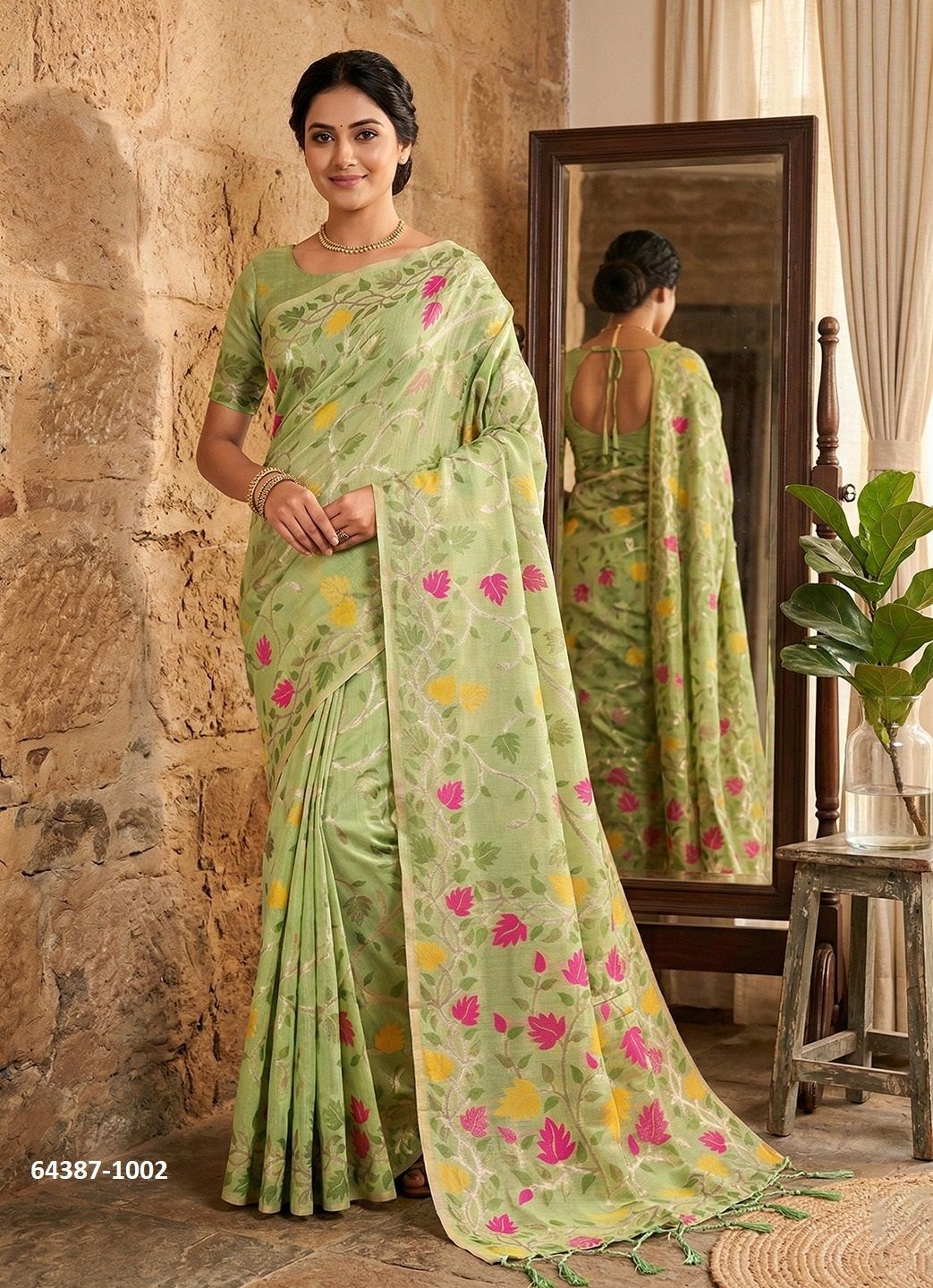 LOVELY LADY - Catalog # 64387 (Set of 6 Sarees) LOVELY LADY - Catalog # 64387 (Set of 6 Sarees)