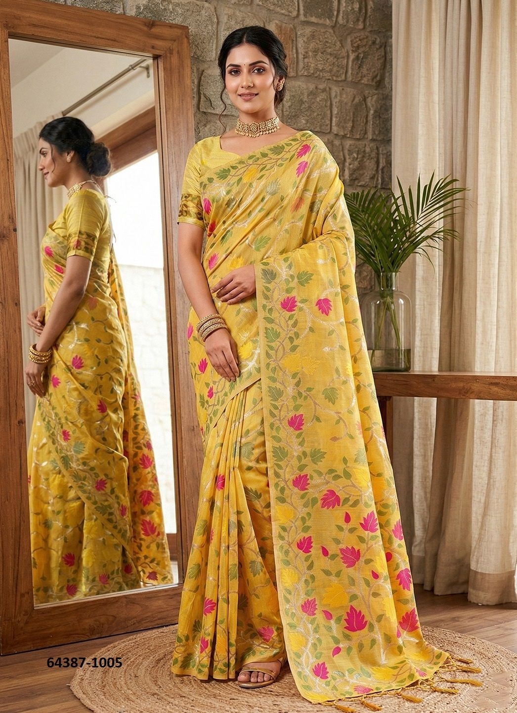 LOVELY LADY - Catalog # 64387 (Set of 6 Sarees) LOVELY LADY - Catalog # 64387 (Set of 6 Sarees)