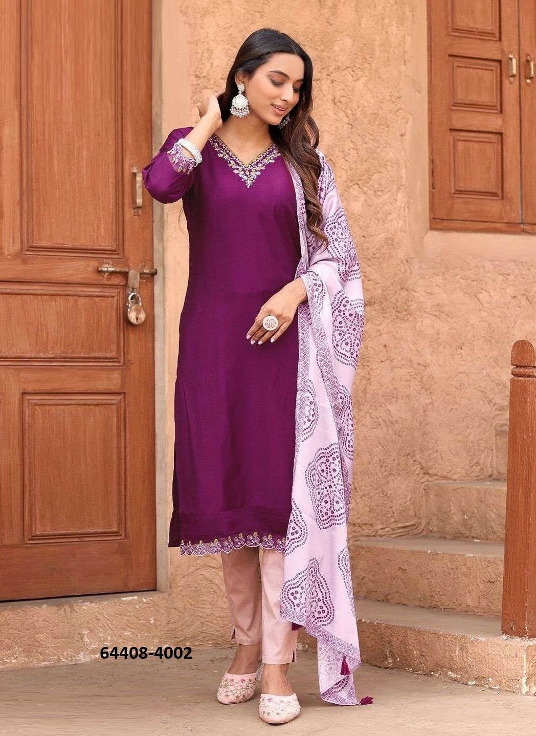 SAGAAI 2 - Catalog # 64408 (Set of 6 Readymade Salwar Suits)