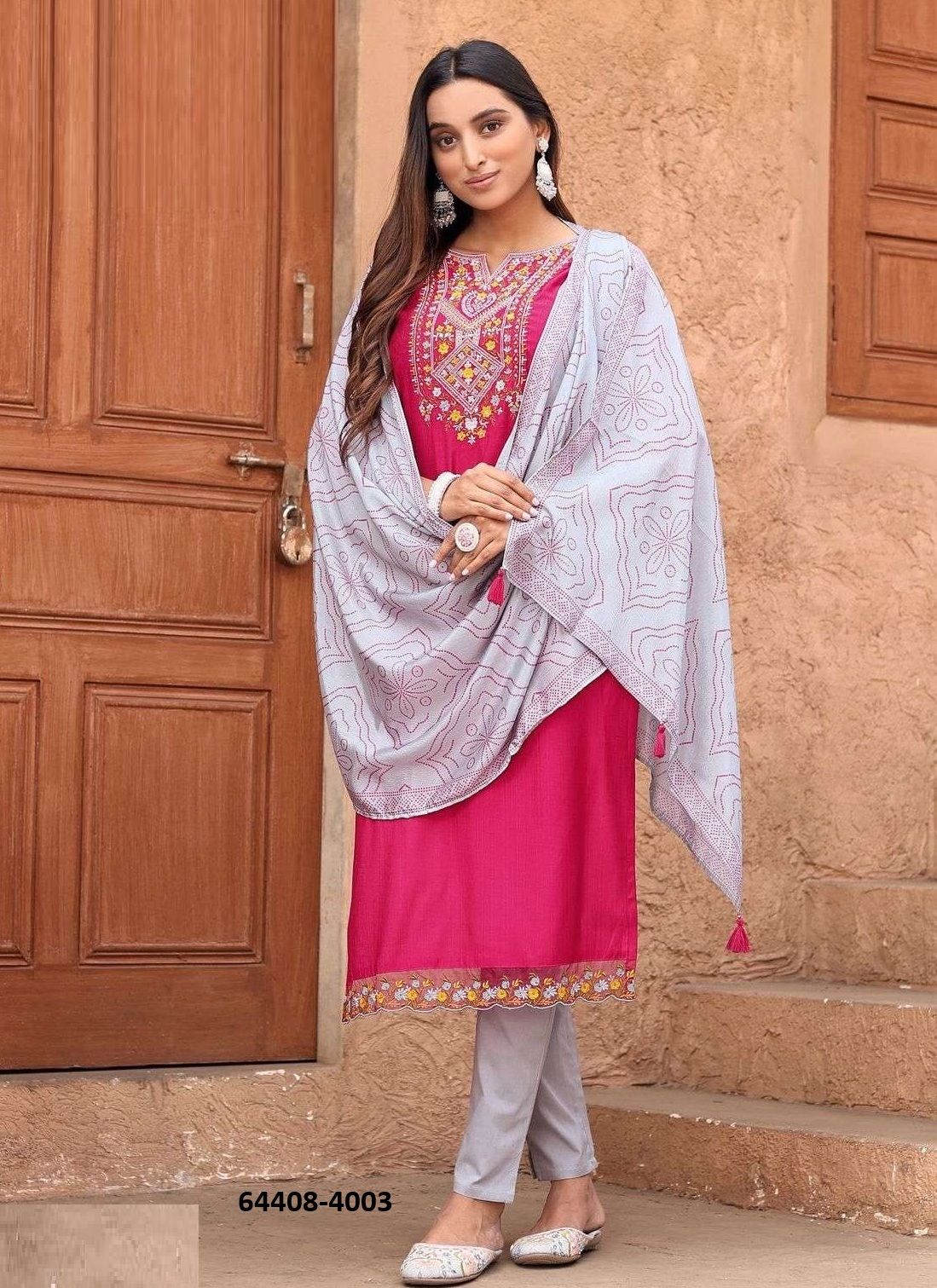 SAGAAI 2 - Catalog # 64408 (Set of 6 Readymade Salwar Suits)