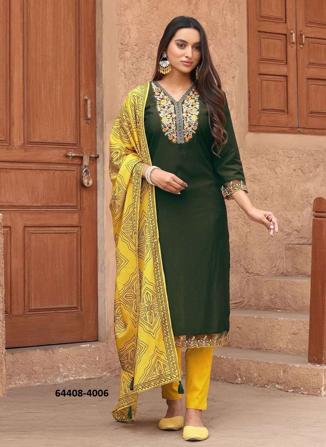SAGAAI 2 - Catalog # 64408 (Set of 6 Readymade Salwar Suits)