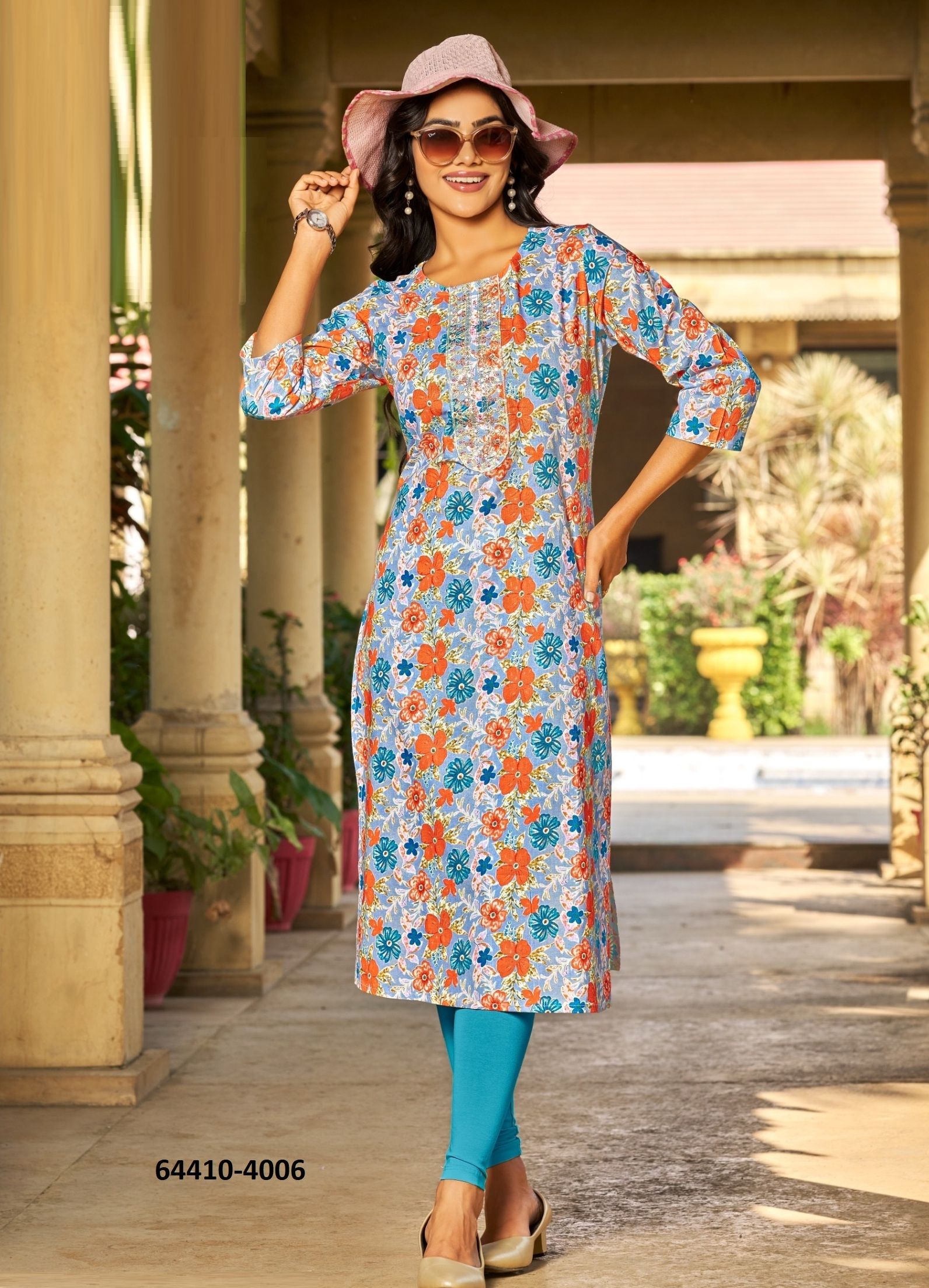 PAHEL 2 - Catalog # 64410 (Set of 10 Readymade Women's Kurtis / Tops)