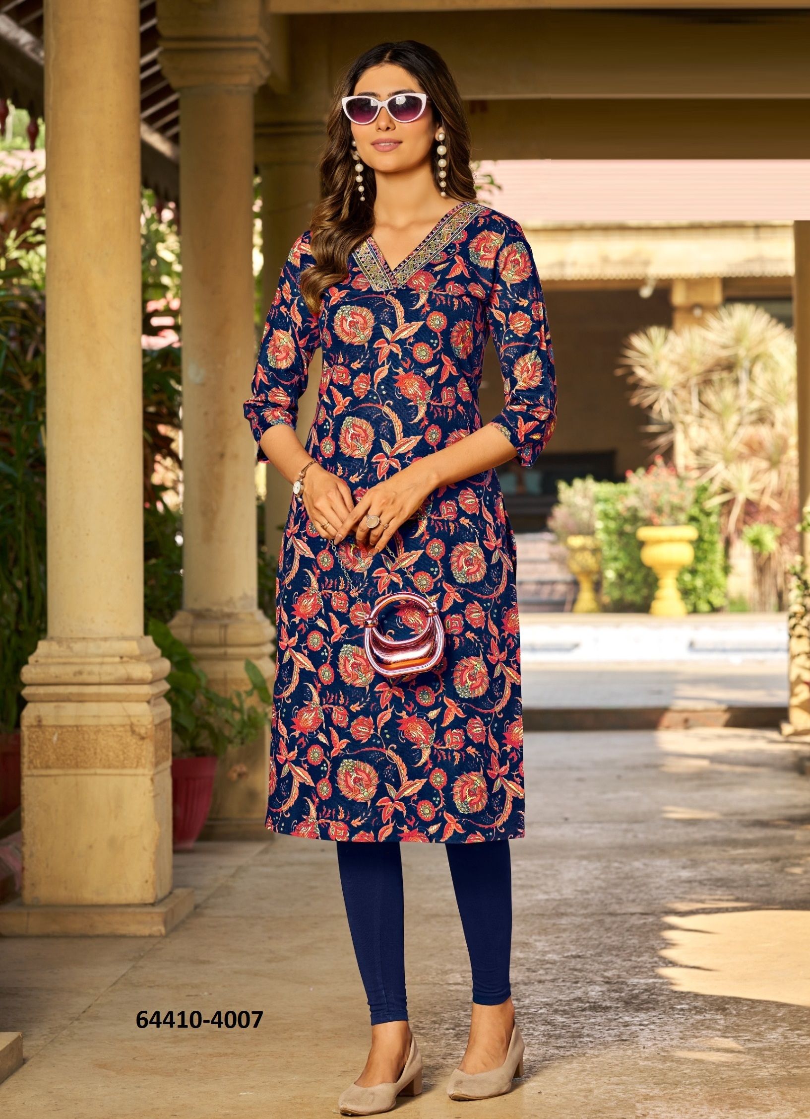 PAHEL 2 - Catalog # 64410 (Set of 10 Readymade Women's Kurtis / Tops)