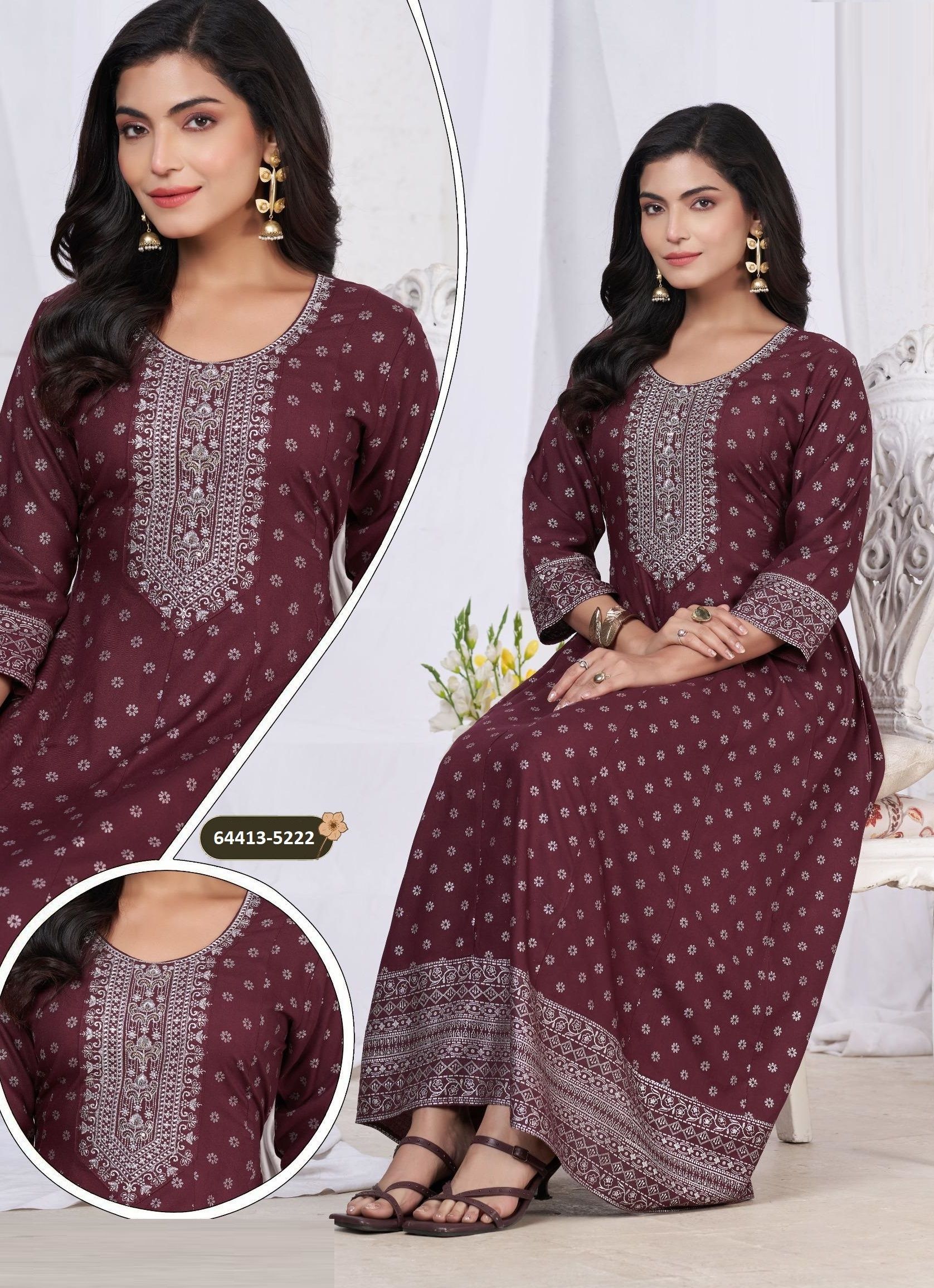 SILVER - Catalog # 64413 (Set of 6 Readymade Women's Kurtis / Tops) SILVER - Catalog # 64413 (Set of 6 Readymade Women's Kurtis / Tops)