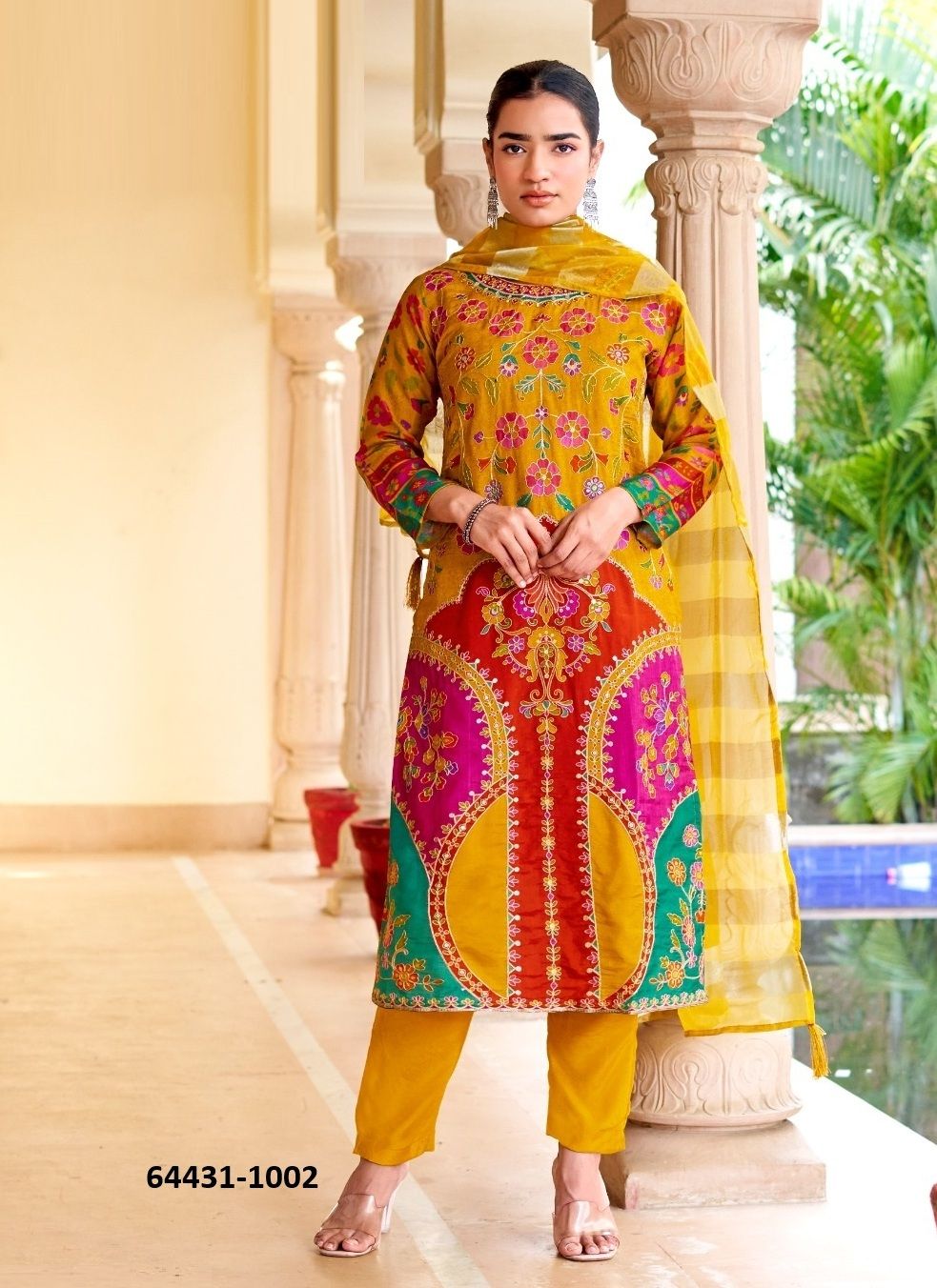 ZIANA 1 - Catalog # 64431 (Set of 6 Readymade Salwar Suits)