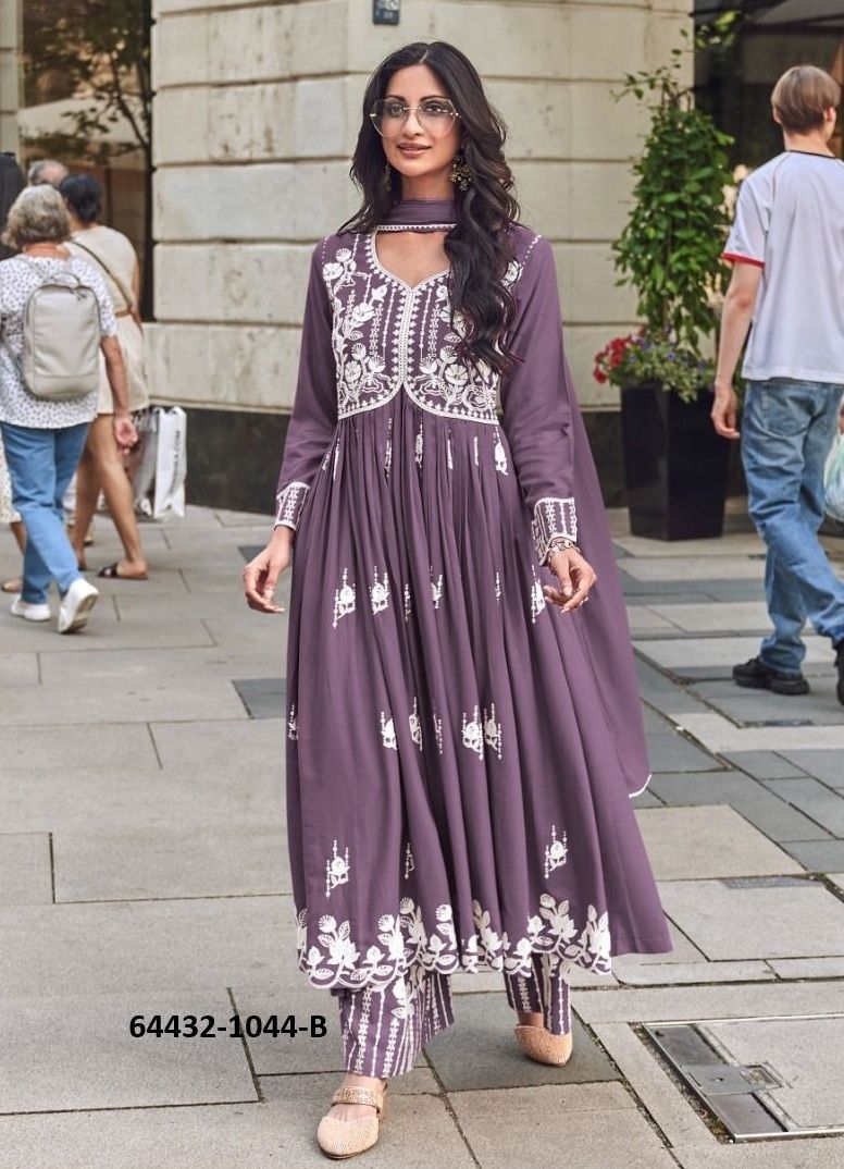LAKHNAVI 8 NEW COLORS - Catalog # 64432 (Set of 4 Readymade Salwar Suits)