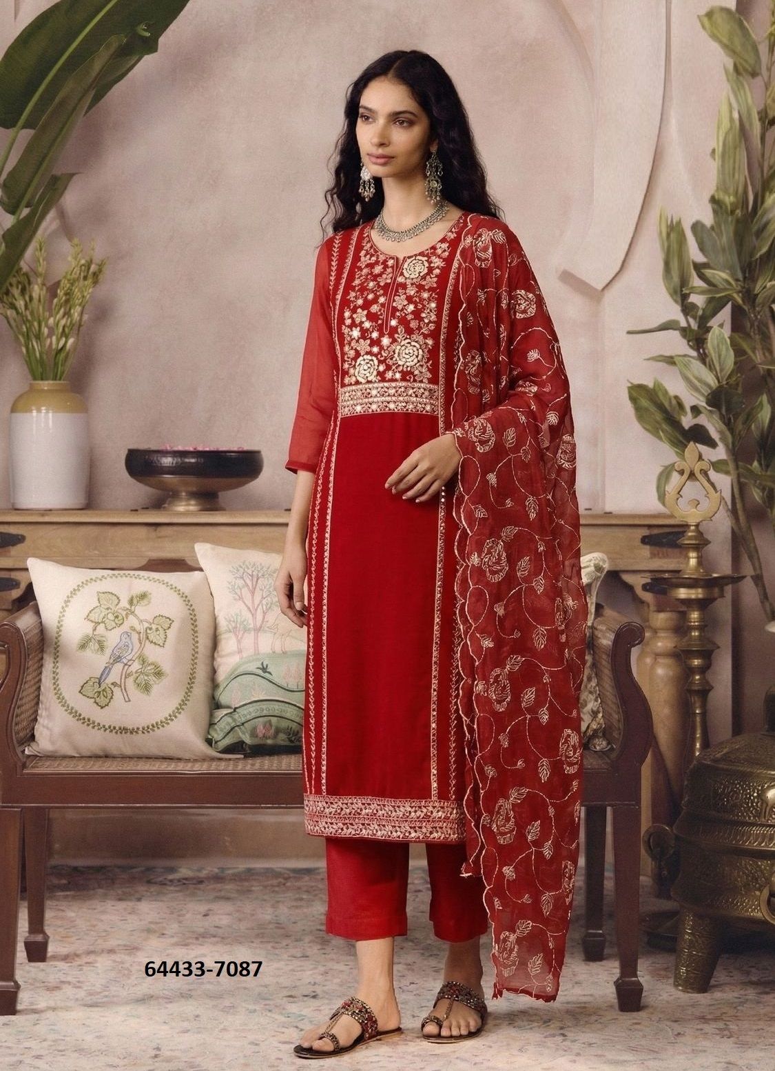 SERIES 7085 - Catalog # 64433 (Set of 4 Readymade Salwar Suits)