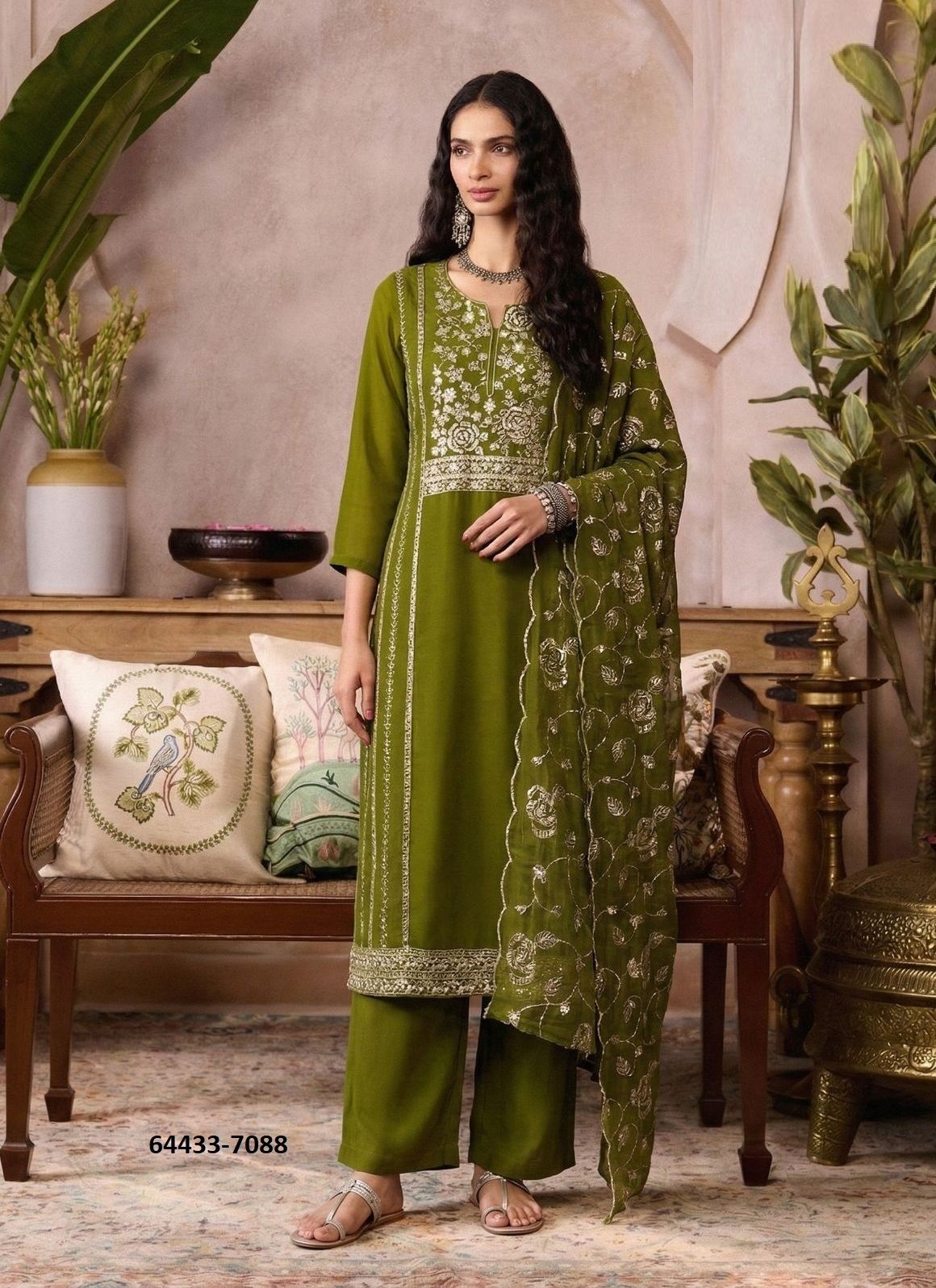 SERIES 7085 - Catalog # 64433 (Set of 4 Readymade Salwar Suits)