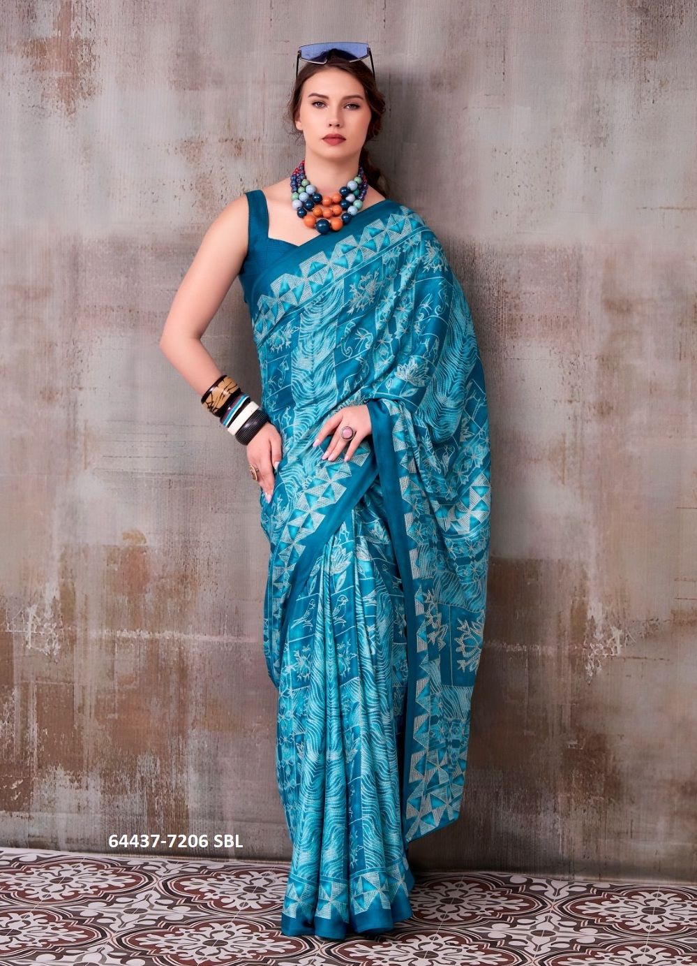 KASHVIYA 7206 - Catalog # 64437 (Set of 4 Sarees)