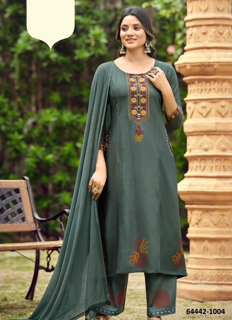 SAANVI - Catalog # 64442 (Set of 6 Readymade Salwar Suits) SAANVI - Catalog # 64442 (Set of 6 Readymade Salwar Suits)