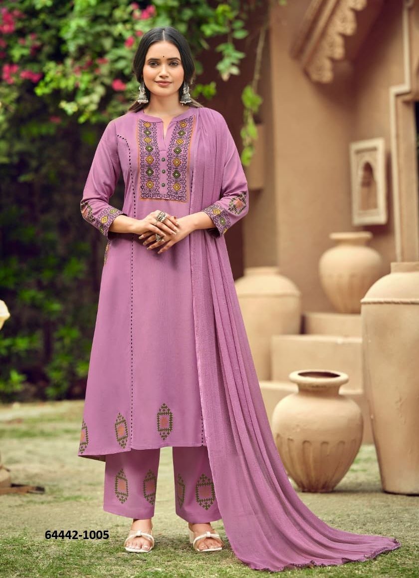 SAANVI - Catalog # 64442 (Set of 6 Readymade Salwar Suits) SAANVI - Catalog # 64442 (Set of 6 Readymade Salwar Suits)
