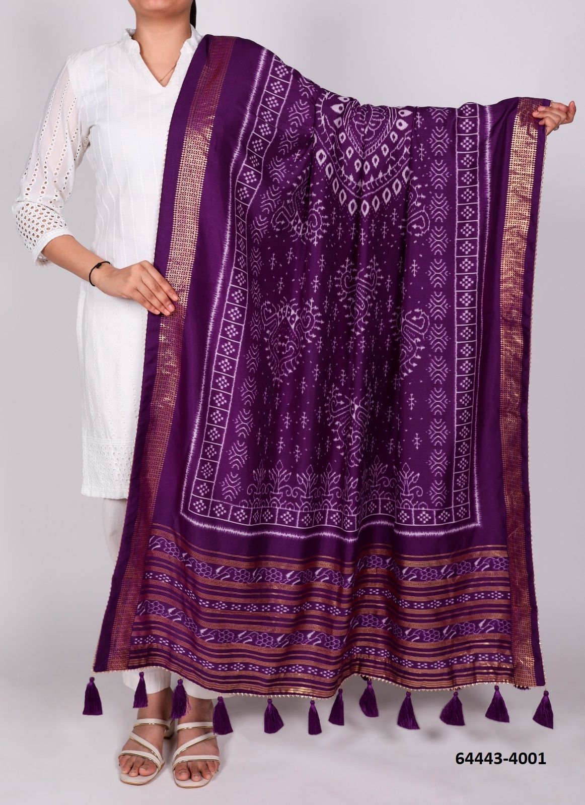 TUSSER SILK 4001 - Catalog # 64443 (Set of 16 Only Dupattas) TUSSER SILK 4001 - Catalog # 64443 (Set of 16 Only Dupattas)