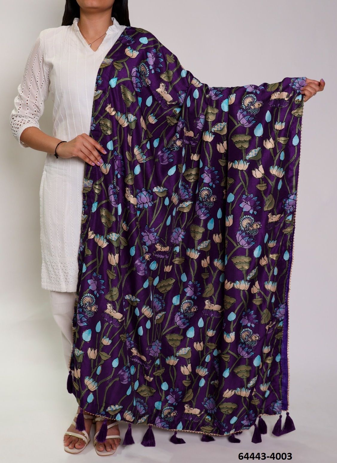 TUSSER SILK 4001 - Catalog # 64443 (Set of 16 Only Dupattas) TUSSER SILK 4001 - Catalog # 64443 (Set of 16 Only Dupattas)